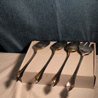 4 Pc ONEIDA Community ROYAL FLUTE Serving Set | Kenwood Meat Fork Spoons MCM