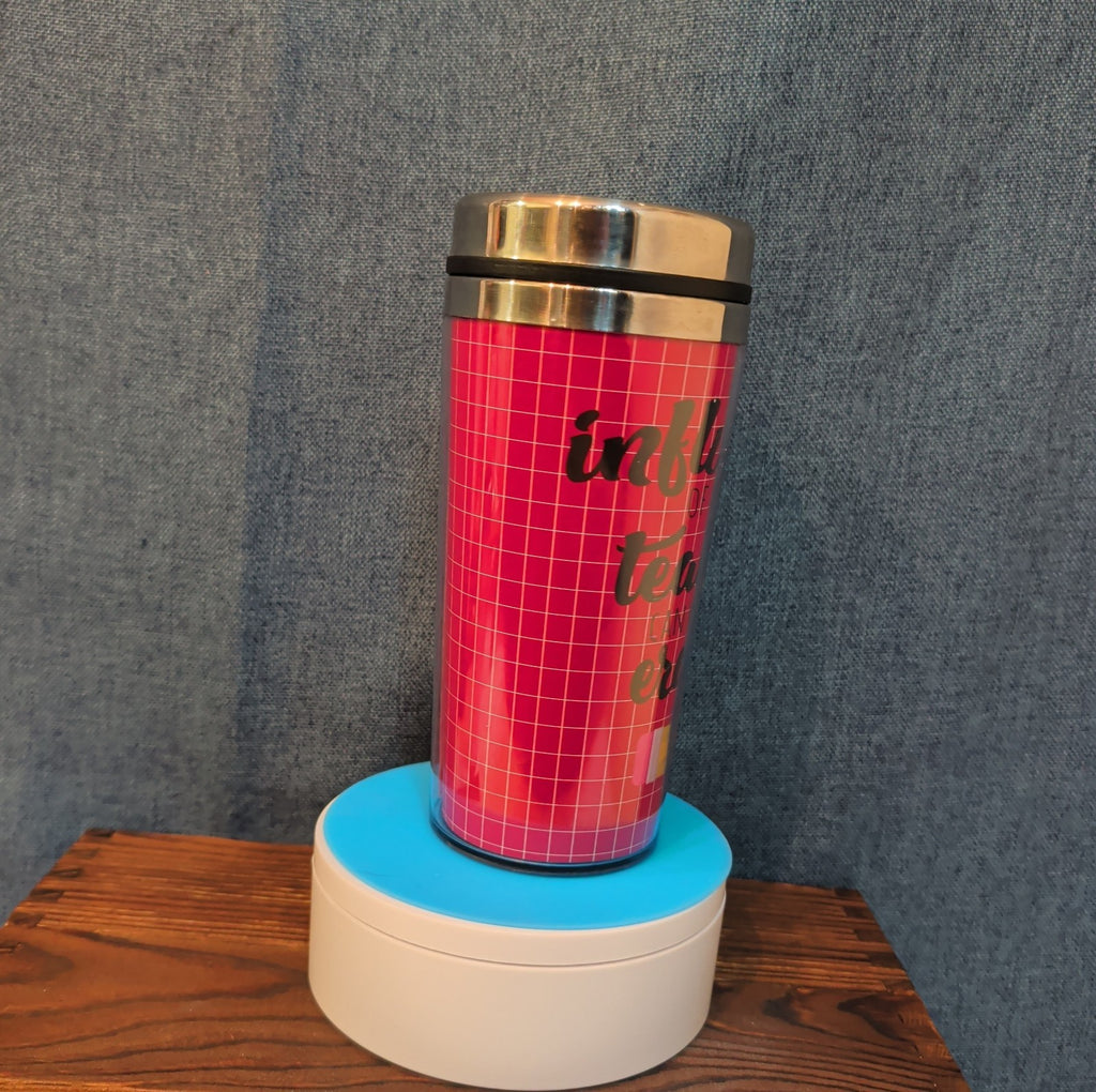 Teacher Appreciation Travel Tumbler 20oz Pink Hot Cold Cup with Lid