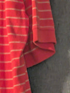 Greg Norman Collection Men's L 100% Cotton Red White Stripe Golf Polo Shark Logo