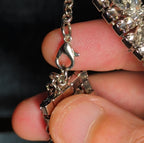 Beautiful Vintage Rhinestone Bracelet 7” w/Safety Chain   403J