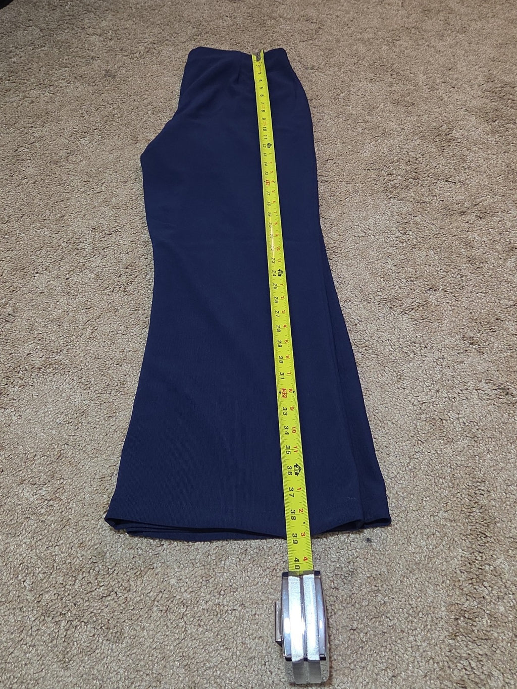 TravelSmith Pants Womens MP Navy Blue Wide Leg Stretch Travel Pull On Style 3212