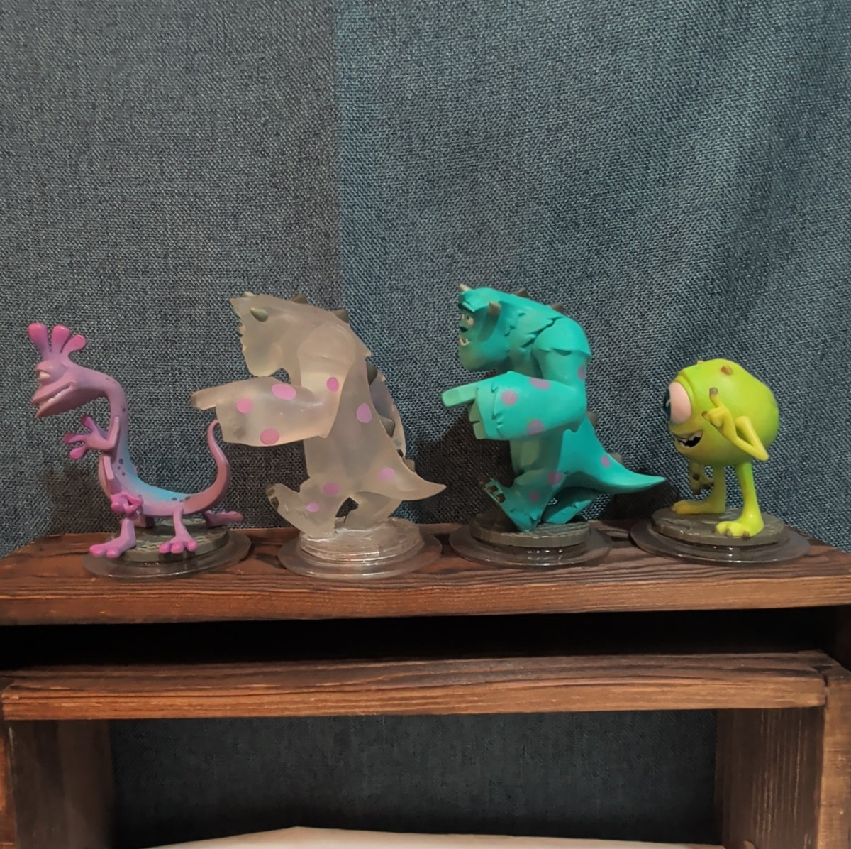 Disney Infinity Monsters Inc 4 Figure Lot Crystal Sulley Mike PVC Loose