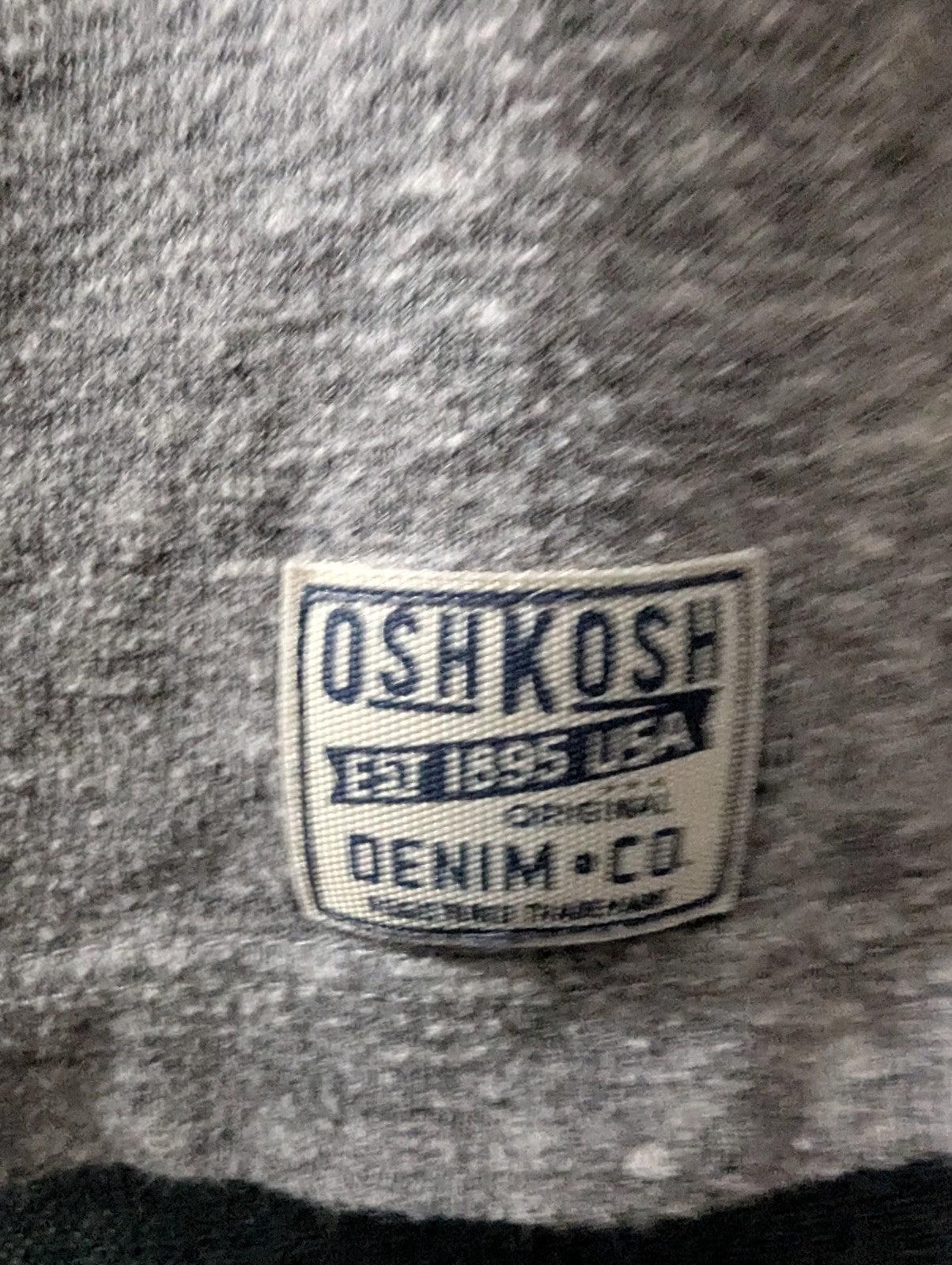 OshKosh B'gosh Boys Shirt Size 7 Henley Raglan Gray Maroon Varsity Stripe