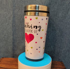 Teacher Work of Love Travel Tumbler 20oz Stainless Acrylic Hot Cold Cup