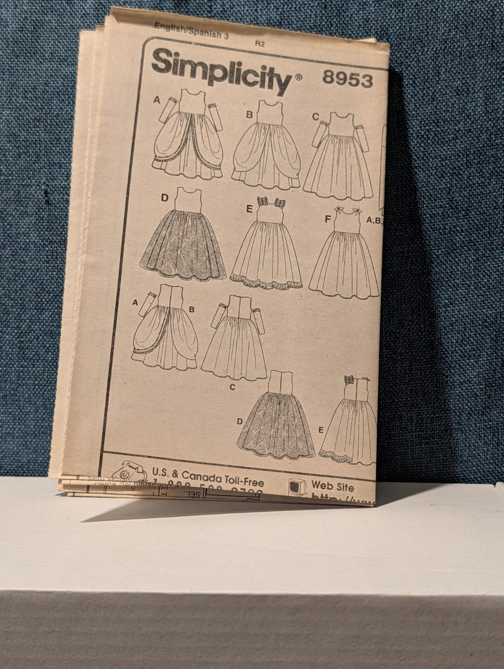 Simplicity 8953 Child's Formal Dress Pattern Flower Girl Wedding Sz 4-8 UNCUT 04