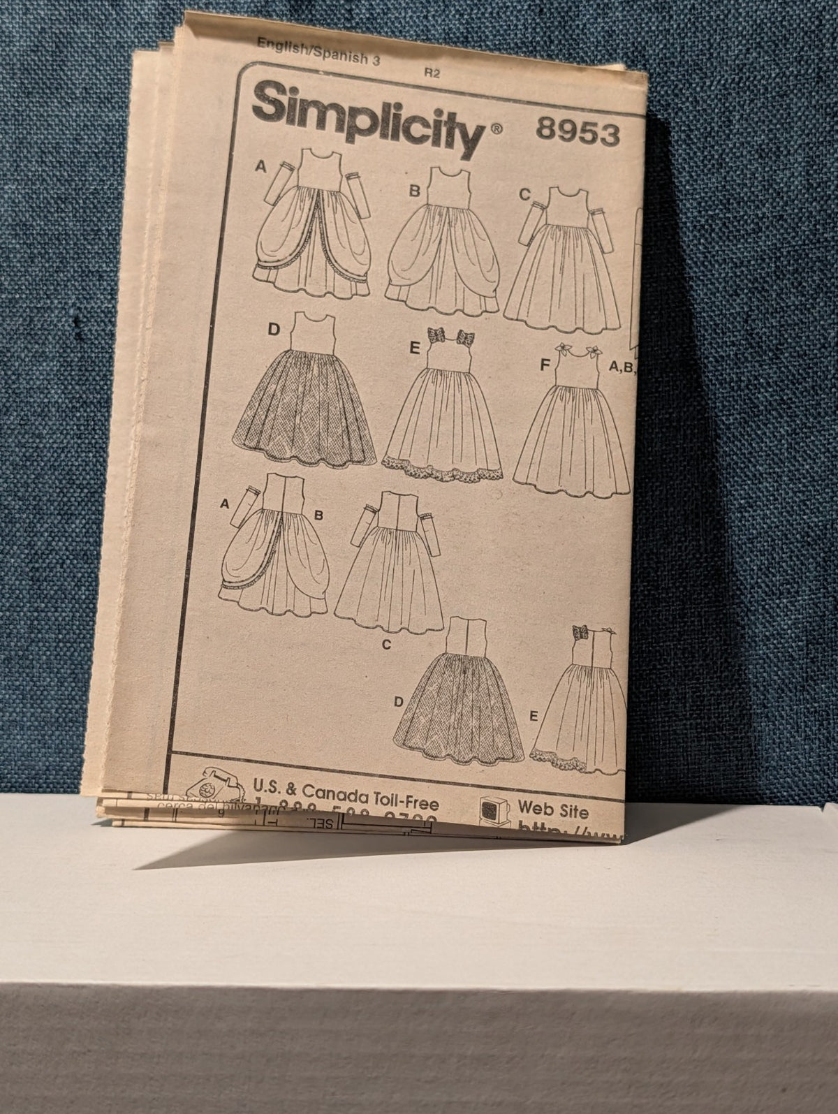 Simplicity 8953 Child's Formal Dress Pattern Flower Girl Wedding Sz 4-8 UNCUT 04