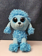 Retired Ty Beanie Boos Mandy Blue Poodle Plush 10" Medium Buddy |  Sparkle Eyes