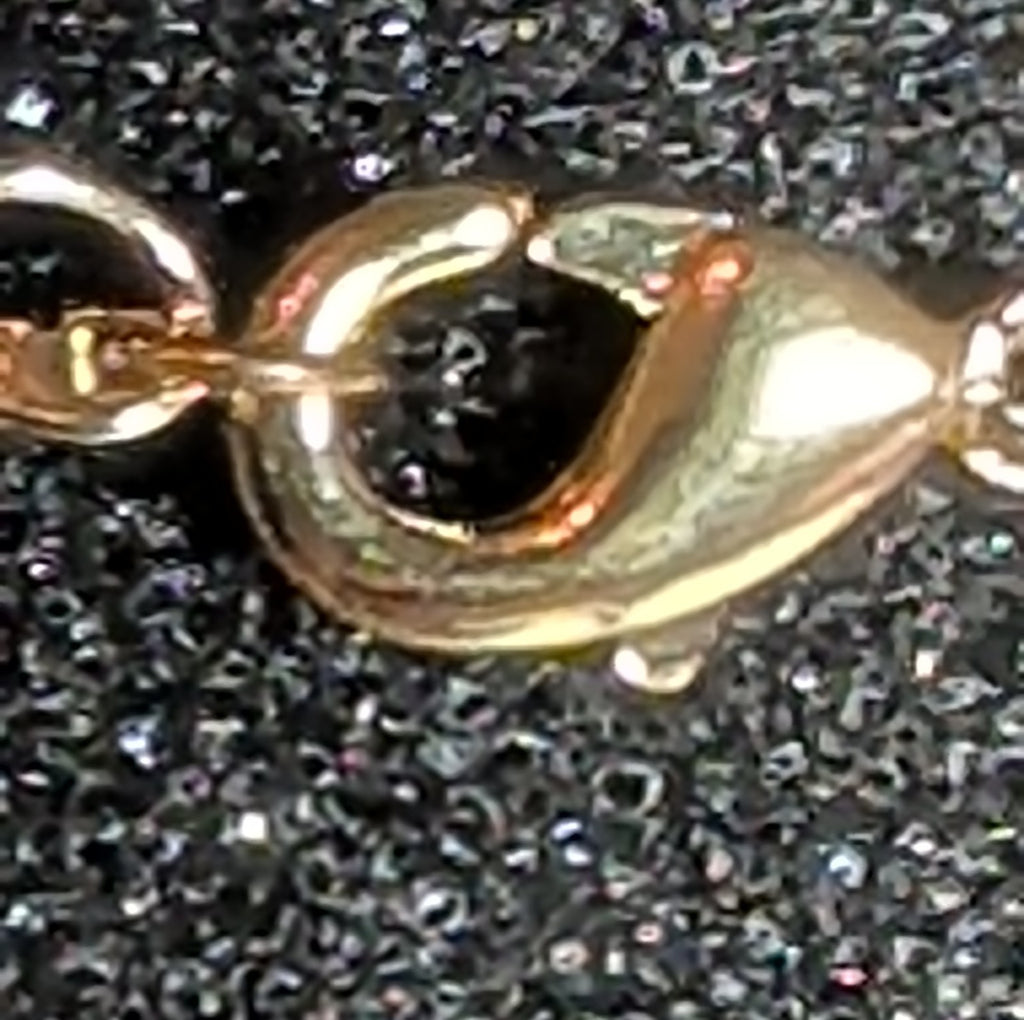 Bubble Letter E Necklace Rhinestone Gold Tone Y2K Vibe