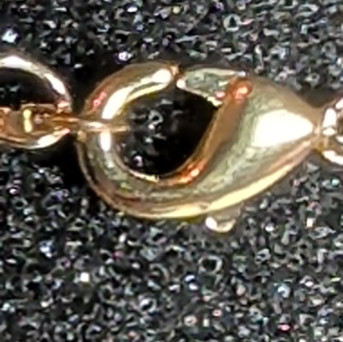 Bubble Letter E Necklace Rhinestone Gold Tone Y2K Vibe