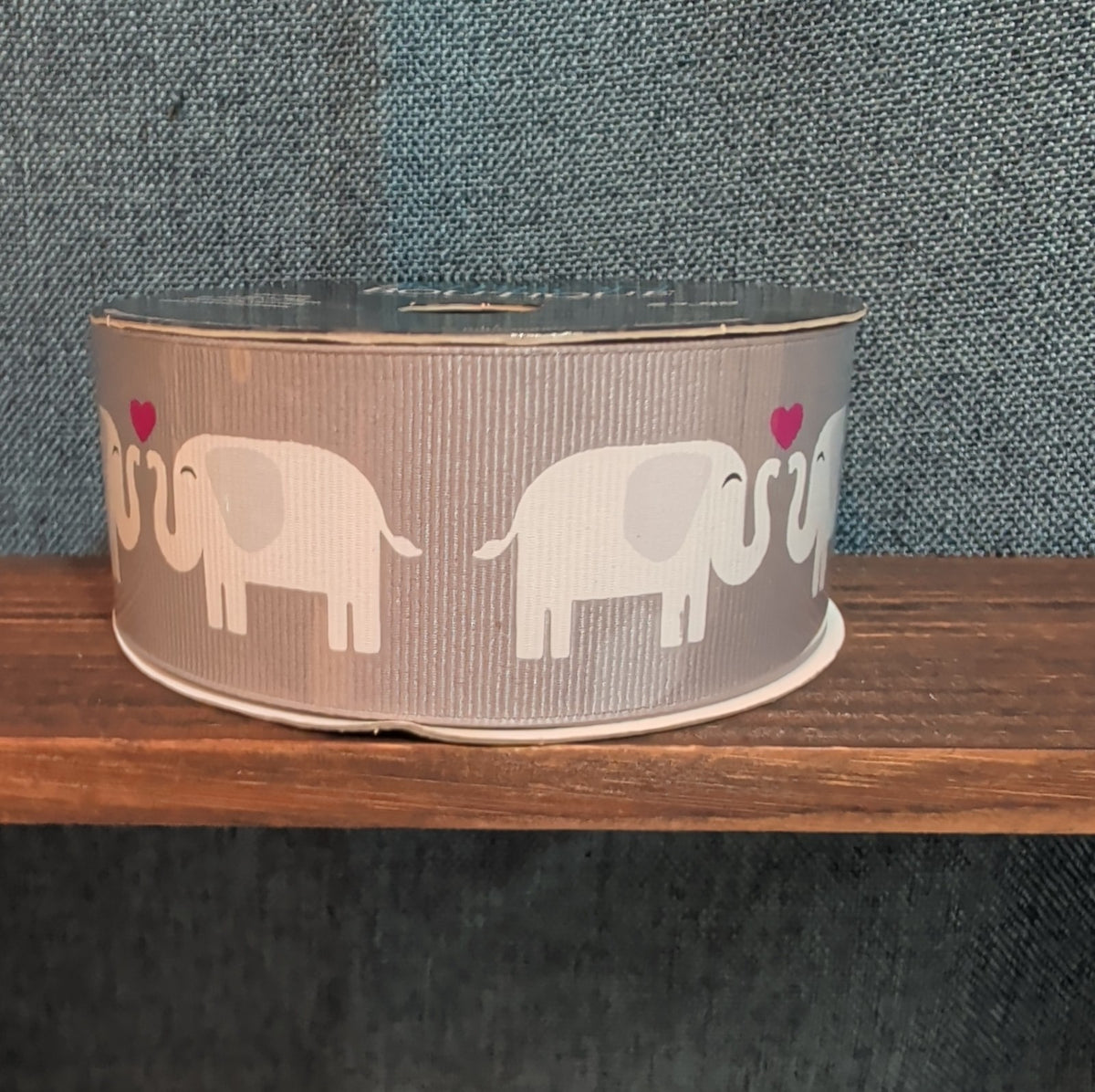 Ribbon Boutique Elephant Heart Grosgrain 1.5 in x 3 yd elephant