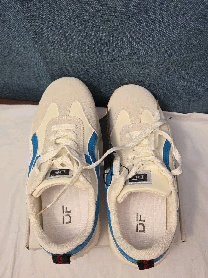 DeFlorance CLOUDEA 2.0 Orthopedic Sneakers | White Blue Women's Size 8 NEW