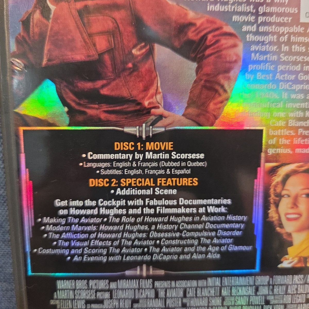 The Aviator 2-Disc Widescreen DVD Holographic Cover