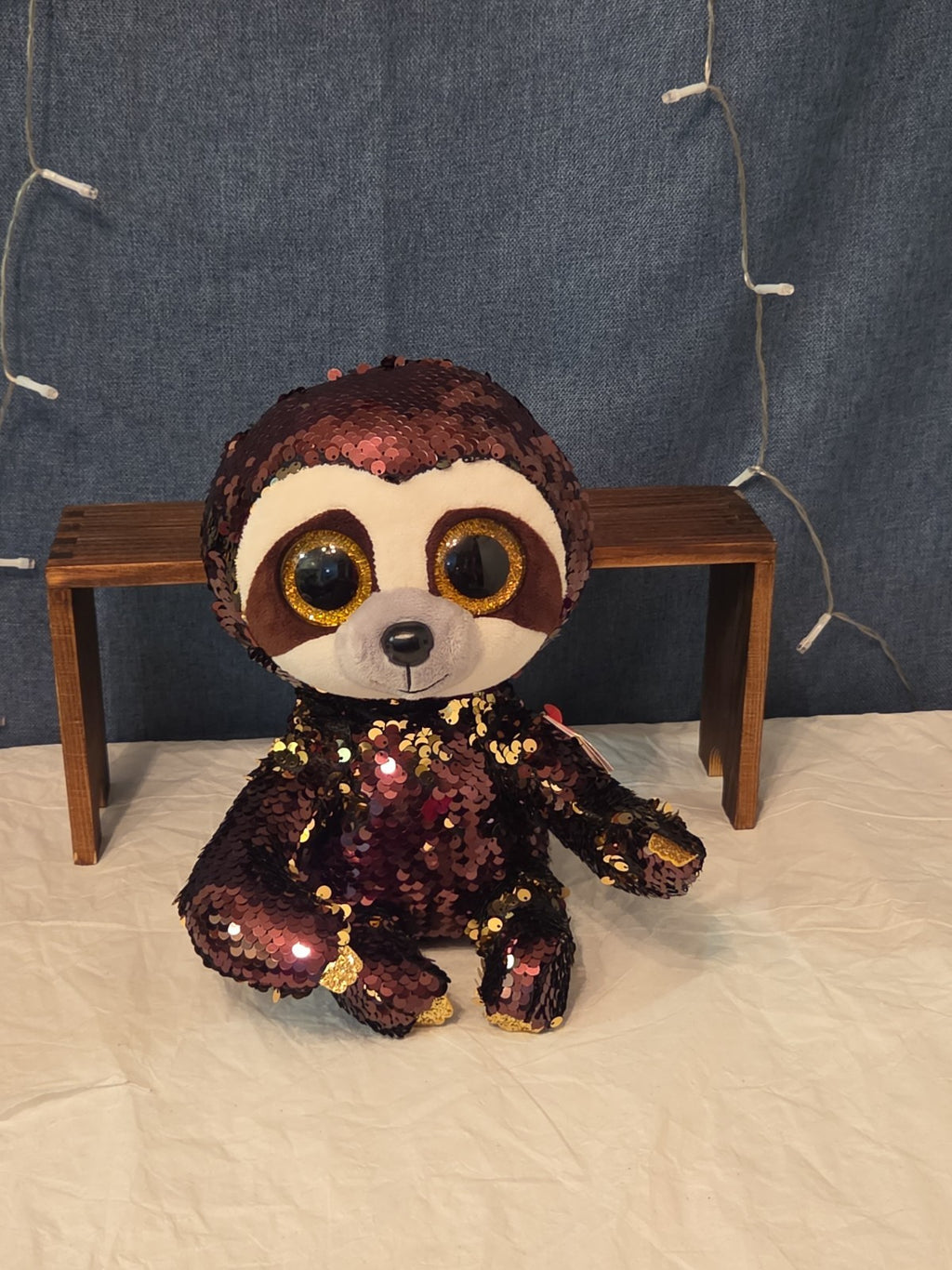 Limited TY Flippables Dangler Sloth 9" Sequin Plush WT
