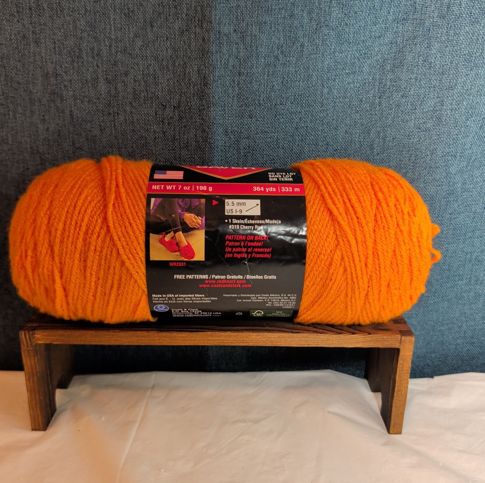 Red Heart Super Saver Pumpkin Orange Acrylic Yarn Cozy Fall NWT E300