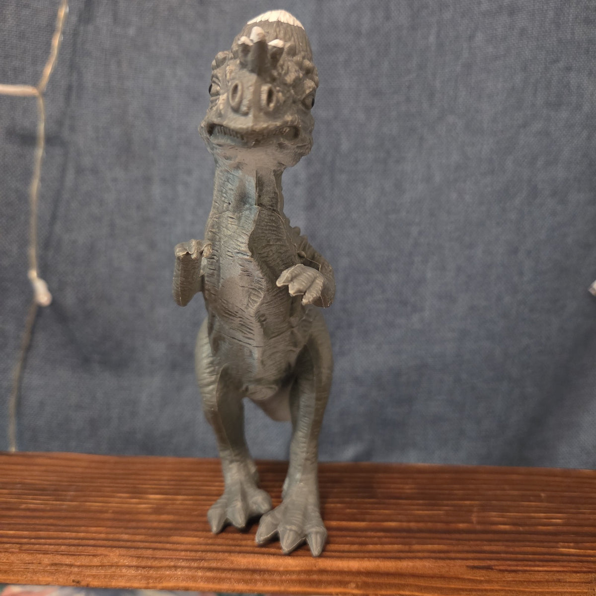Pachycephalosaurus Dinosaur Toy Figure Gray Plastic