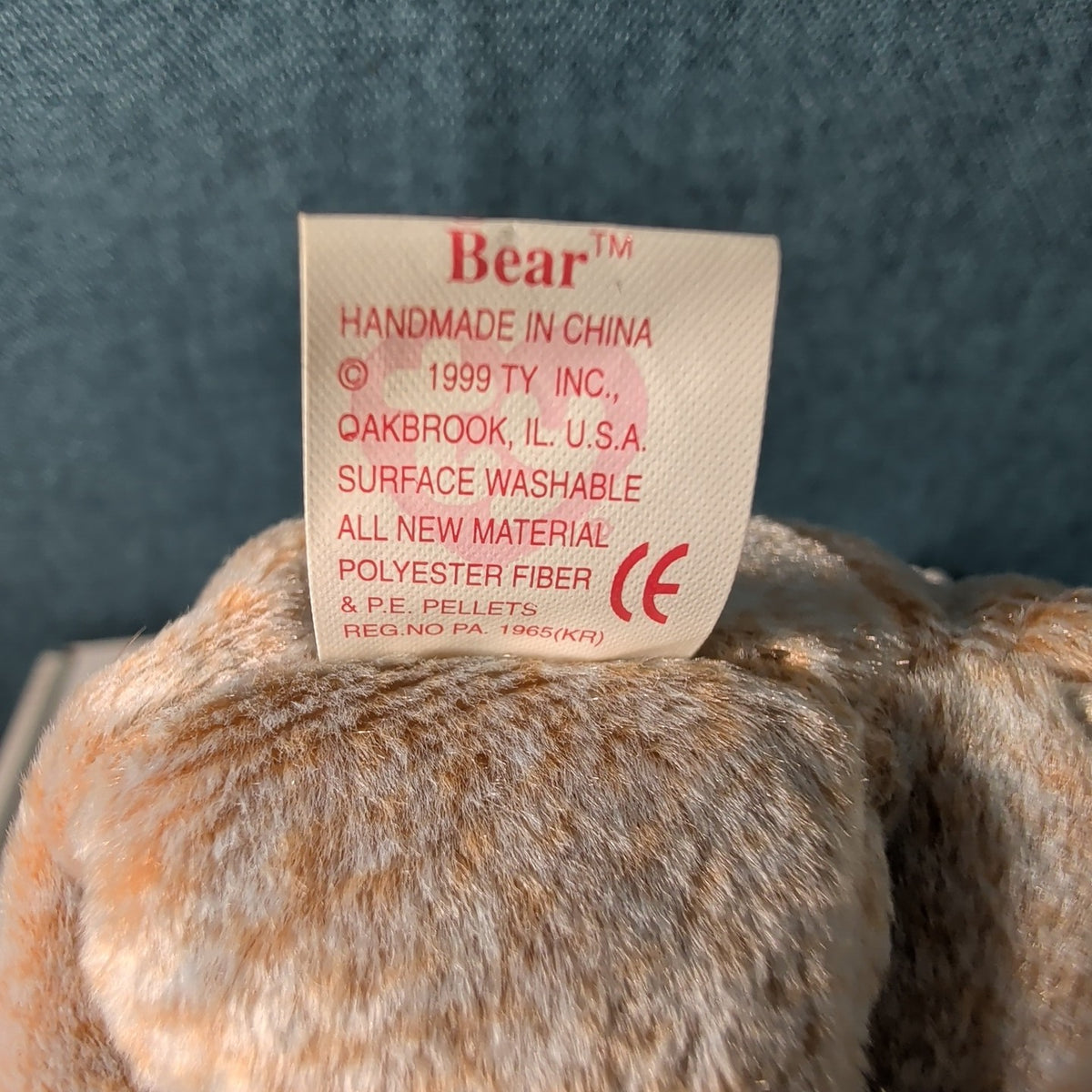 1999 Signature Bear Ty Beanie Baby Retired MWMT with Tag Protector Ginger Bear