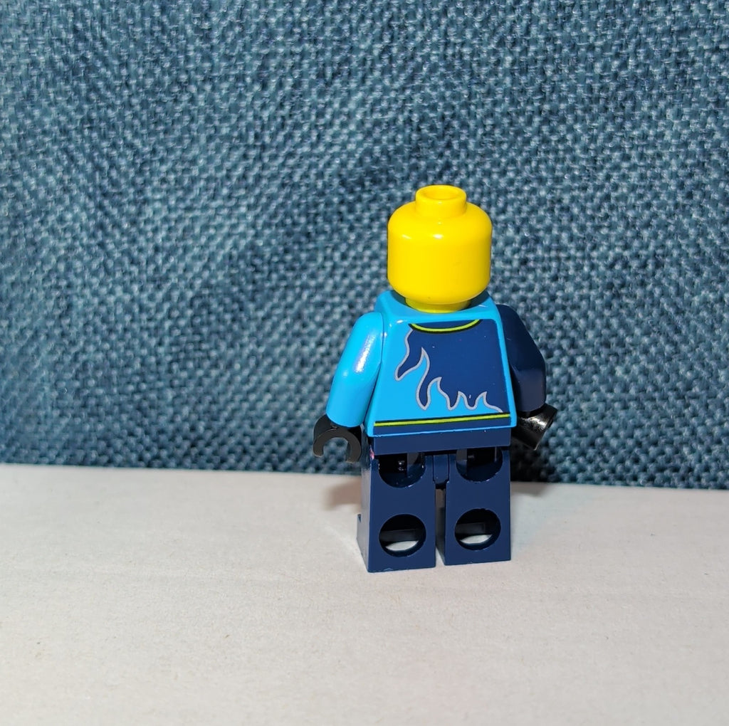 LEGO City Monster Truck Driver Minifigure cty1760 Flame Racing Jacket Loose