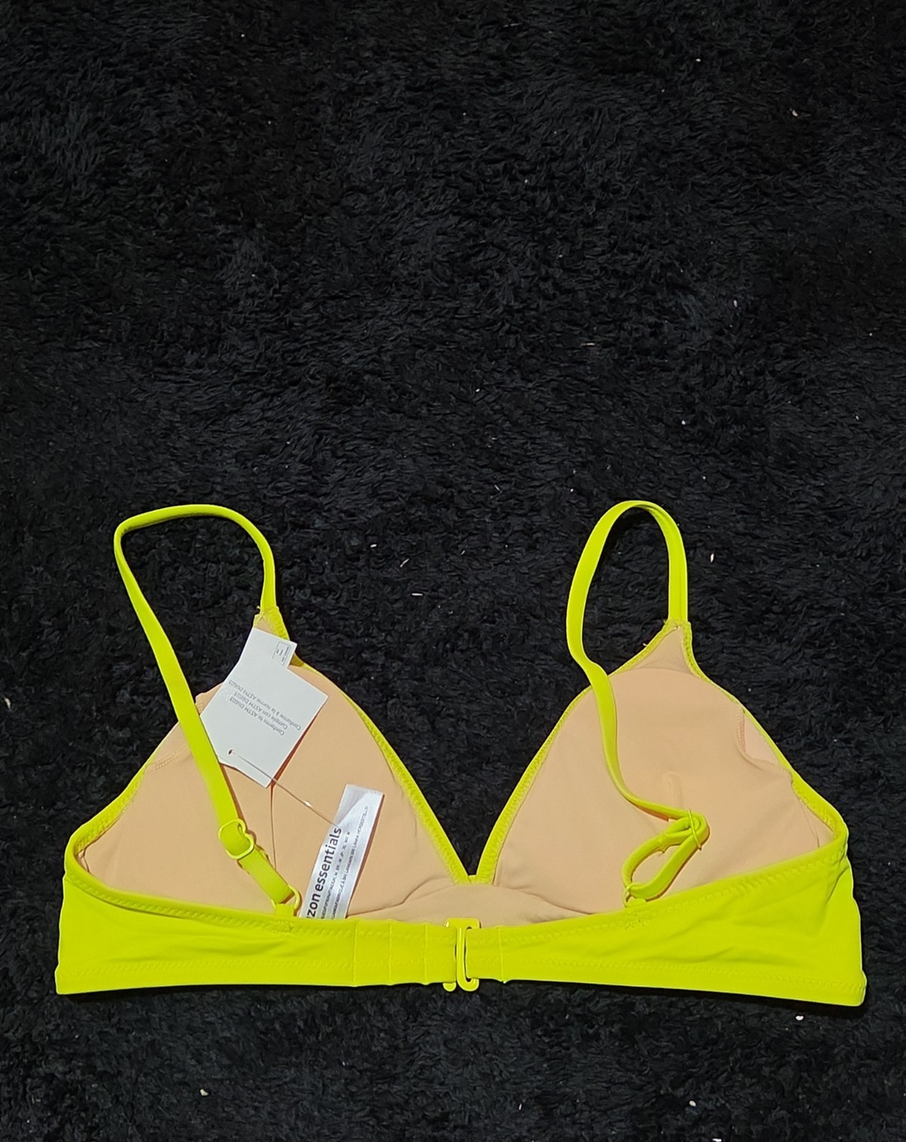 Amazon Essentials Bikini Top M Lime Green UPF 50+ Bralette Swimwear NWT Summer