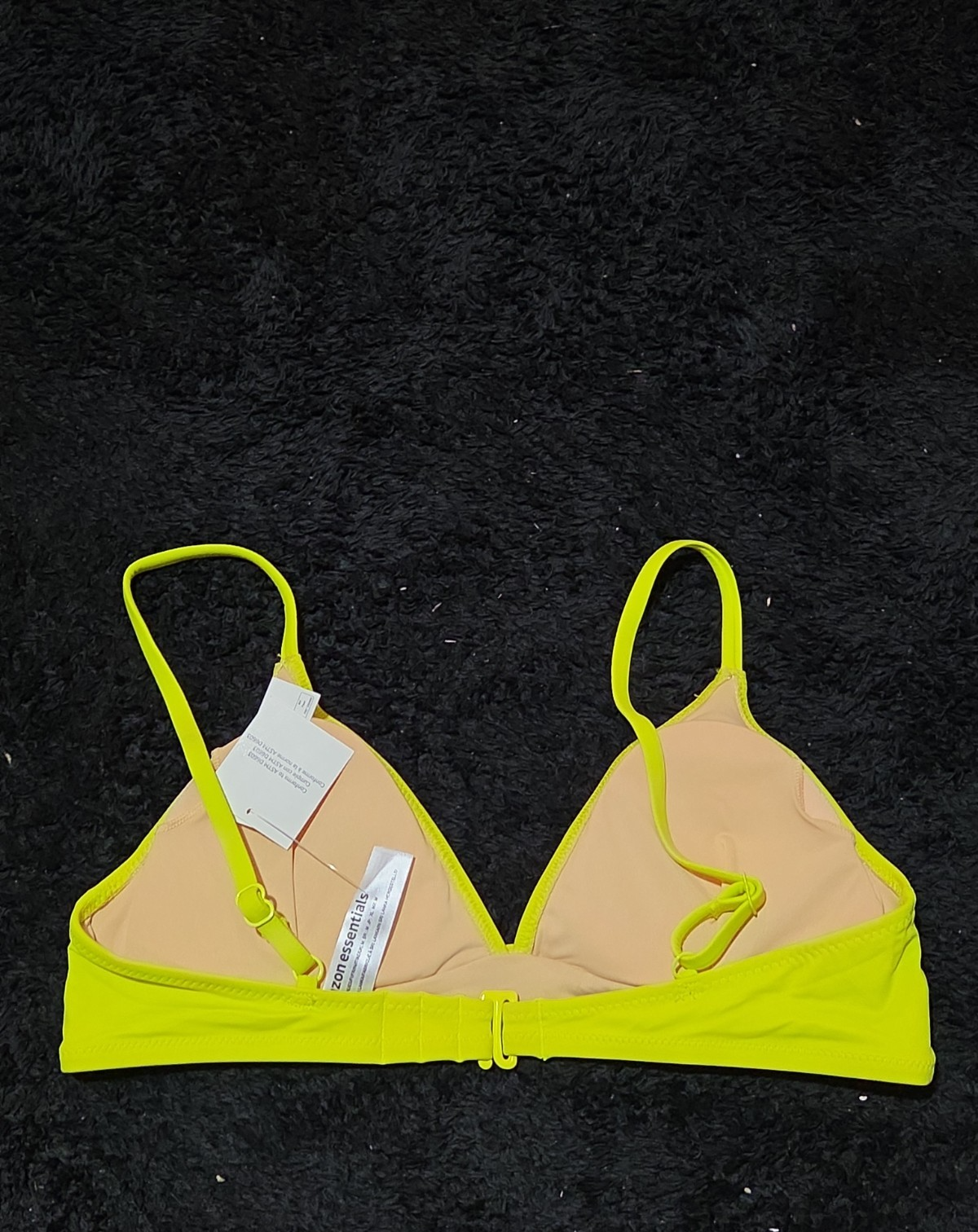 Amazon Essentials Bikini Top M Lime Green UPF 50+ Bralette Swimwear NWT Summer