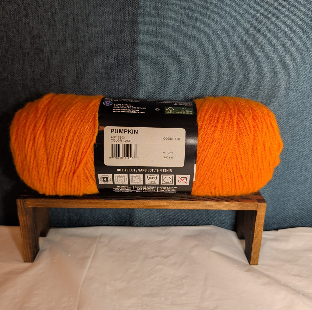 Red Heart Super Saver Pumpkin Orange Acrylic Yarn Cozy Fall NWT E300