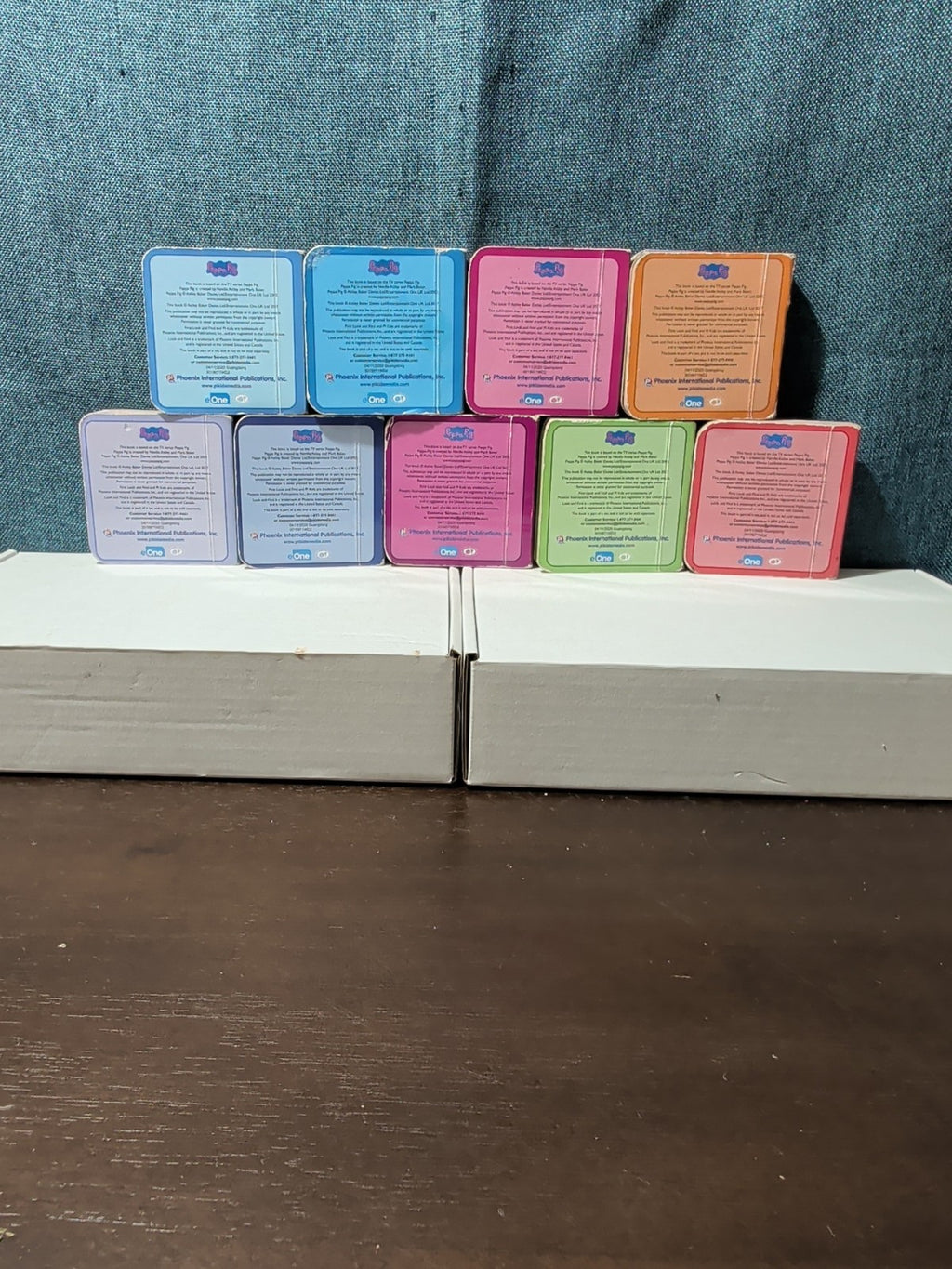 Set of 14 Peppa Pig Mini Board Books | Little Library Puzzle Backs | Travel Size
