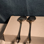 4 Pc ONEIDA Community ROYAL FLUTE Serving Set | Kenwood Meat Fork Spoons MCM