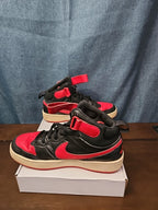 Nike Court Borough Mid 2 GS Bred Black University Red Size 6Y