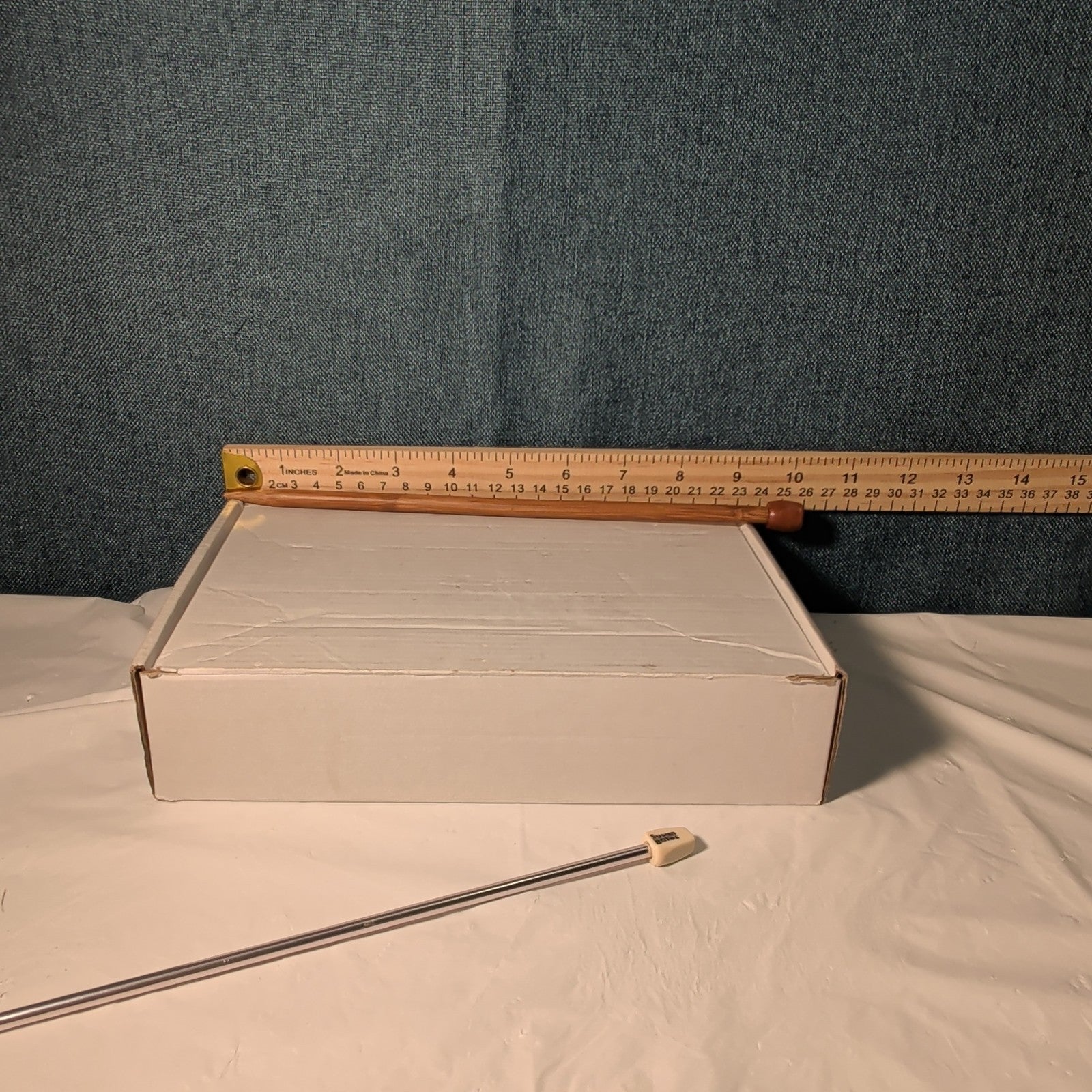 Boye Size 5 Aluminum Knitting Needle 14 Inch Single Point Teal Blue 6328 Vintage
