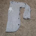 Hatley Girls Reindeer Knit Dress Size 10 Holiday Winter Sparkly Grey