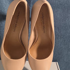 Christian Siriano Nude Heels Pumps 8.5 Pointed Toe Dress Casual Used