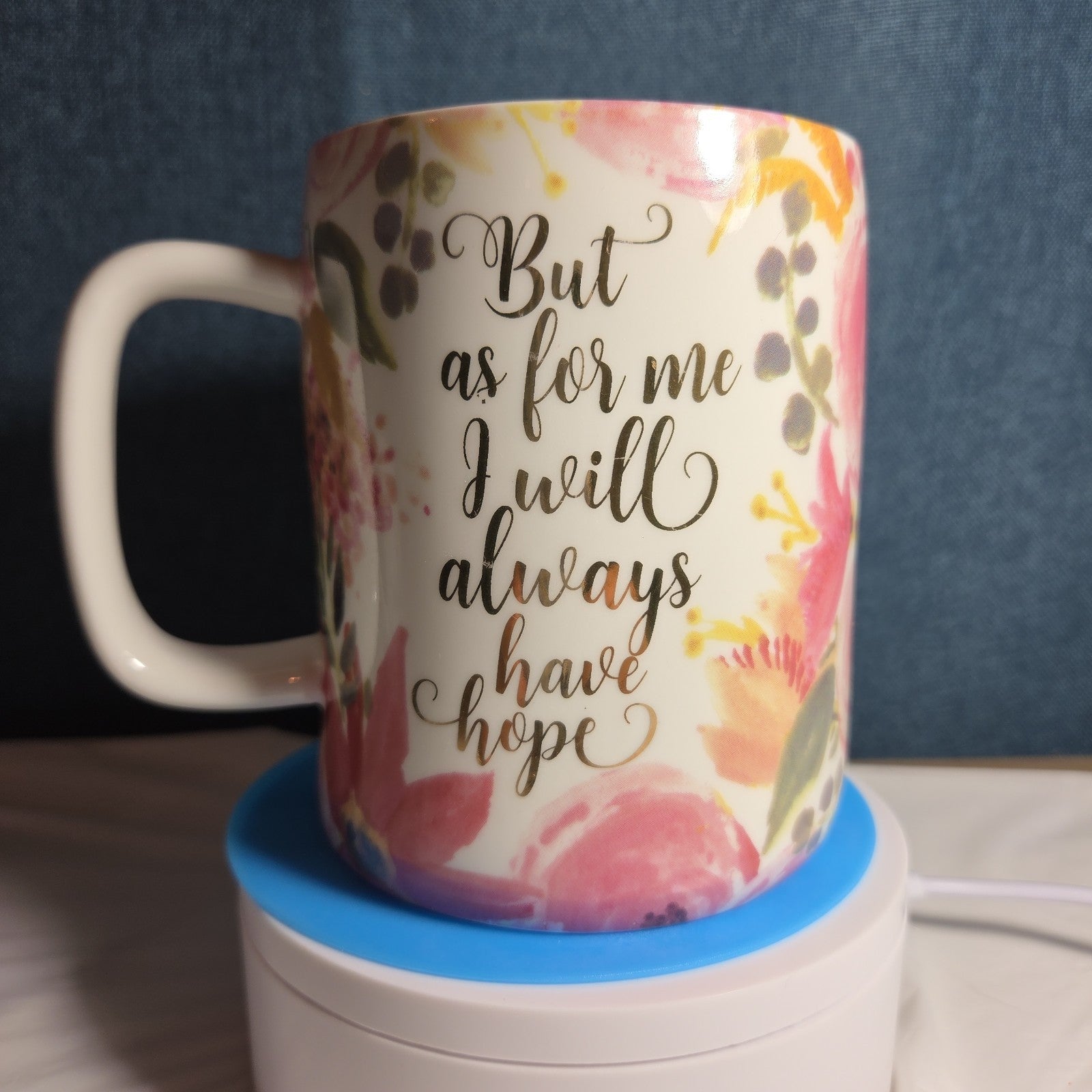 Mary Square Hope Mug Floral Ceramic Cup
