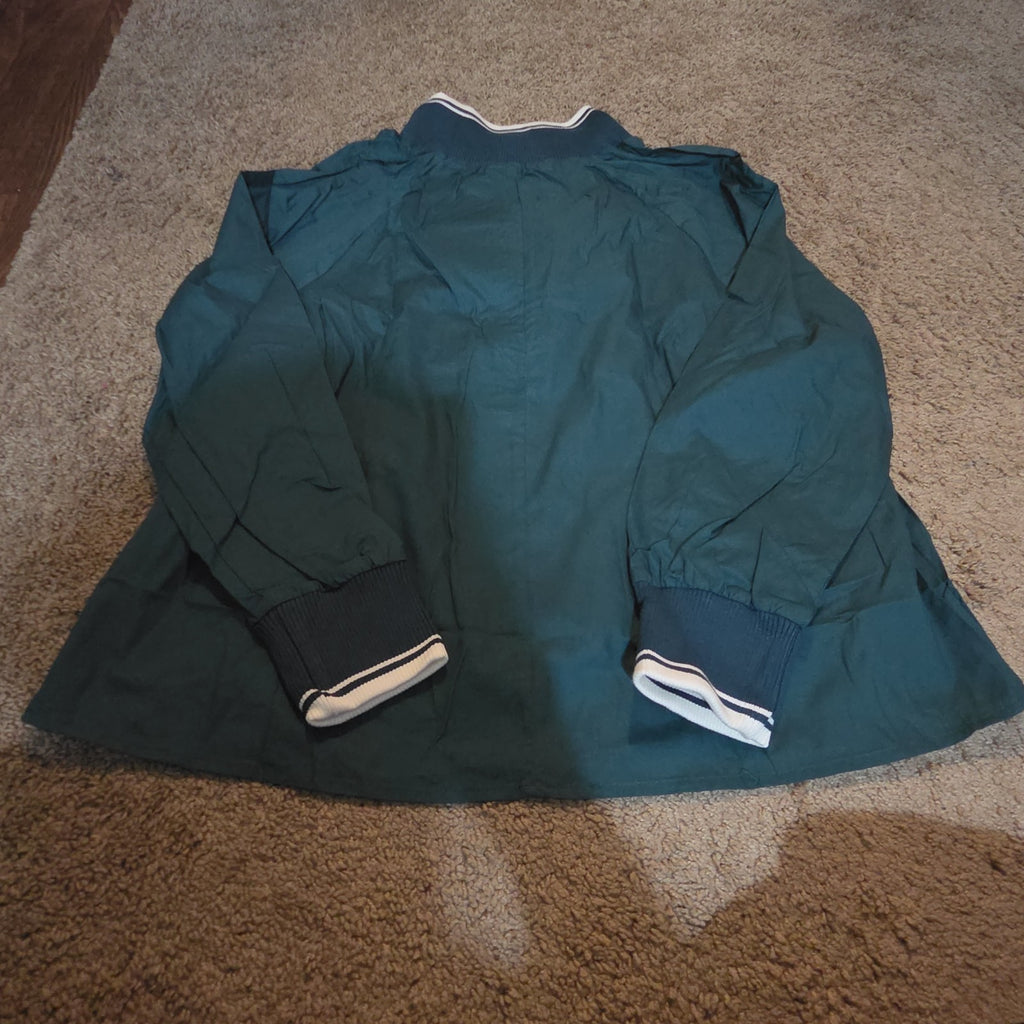 1/4 Zip Pullover Green Jacket Retro Slouchy Size S Casual Windbreaker