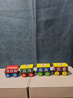 Wooden Magnetic Train Set 13 pc | Alphabet Letters A-Z & Numbers 0-10