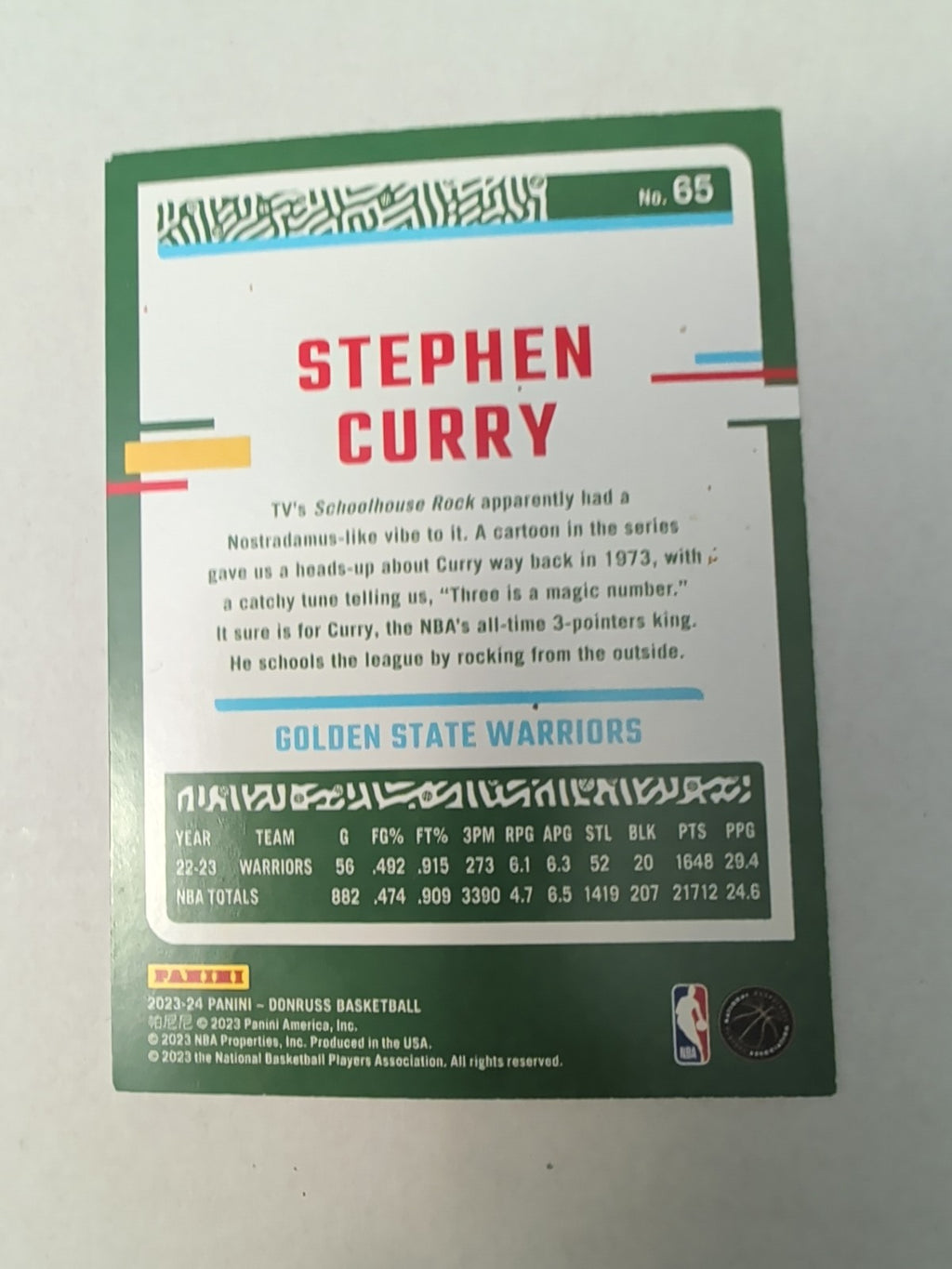 2023-24 Panini Donruss - Stephen Curry #65