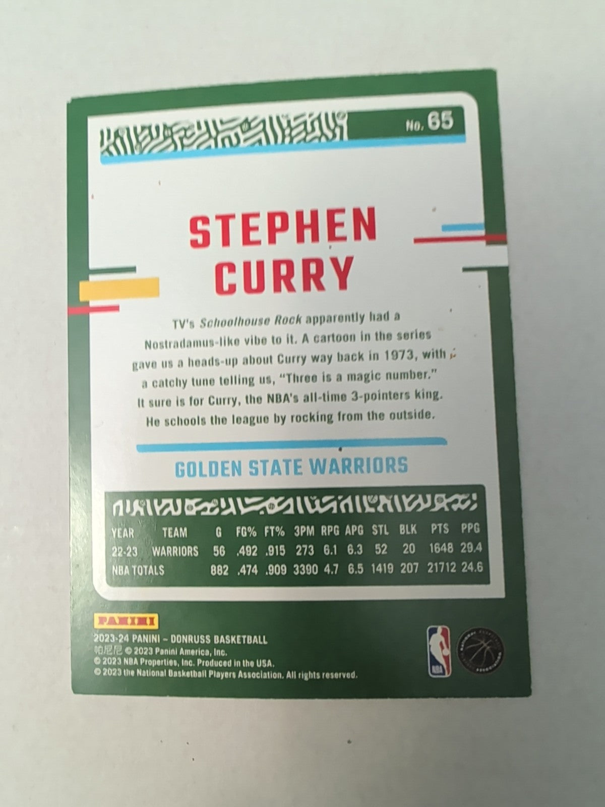 2023-24 Panini Donruss - Stephen Curry #65