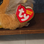 Ty Puffies Beanie Balls Caesar Lion Plush Toy 3" Glitter Eyes with tag Protector