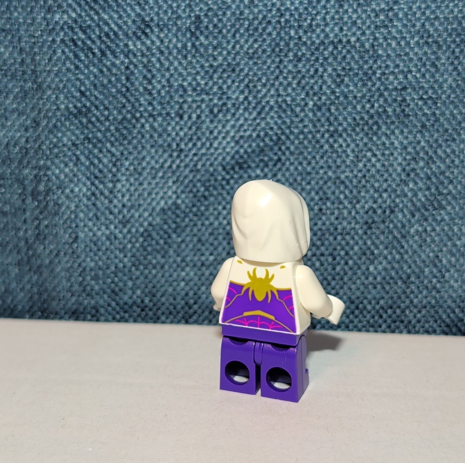 LEGO Marvel Ghost Spider Minifigure Gwen Stacy Kids Custom Sitting Toy Used
