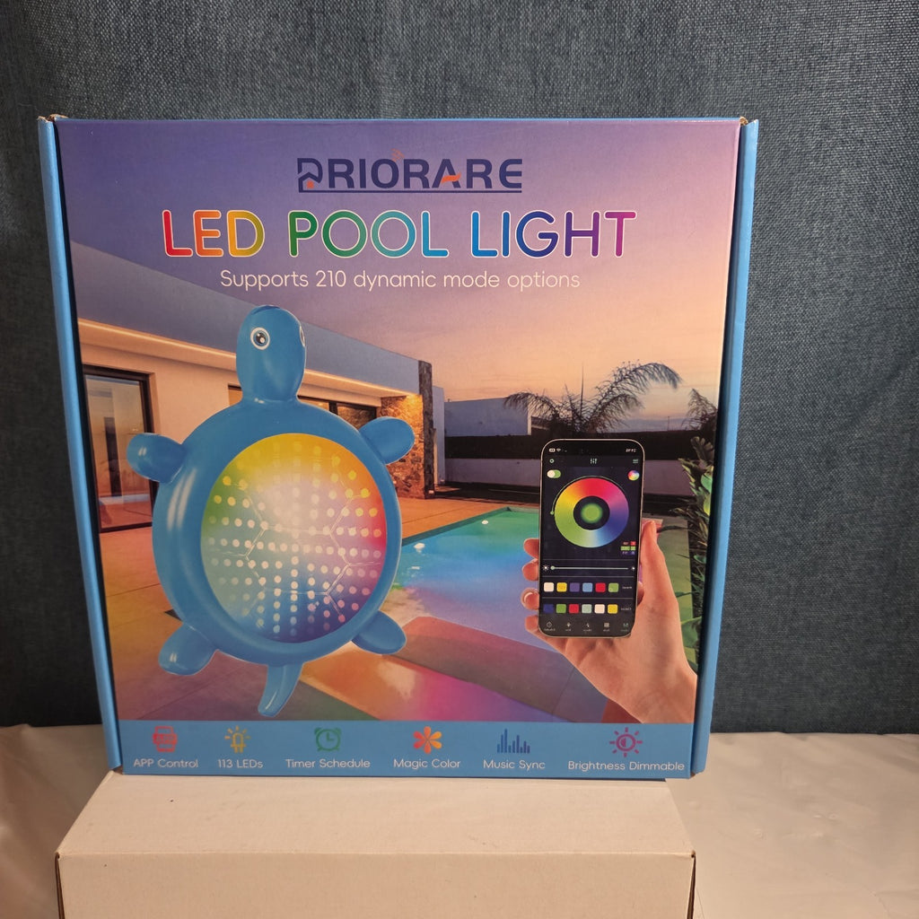 Priorare Turtle LED Pool Light Above Ground Smart App Control Open Box 22W 5V