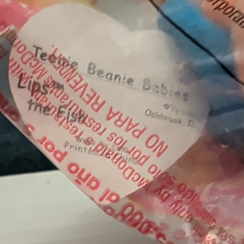 Ty McDonald’s Teenie Beanie Baby Lips the Fish #1 2000 Sealed New in Bag Vintage