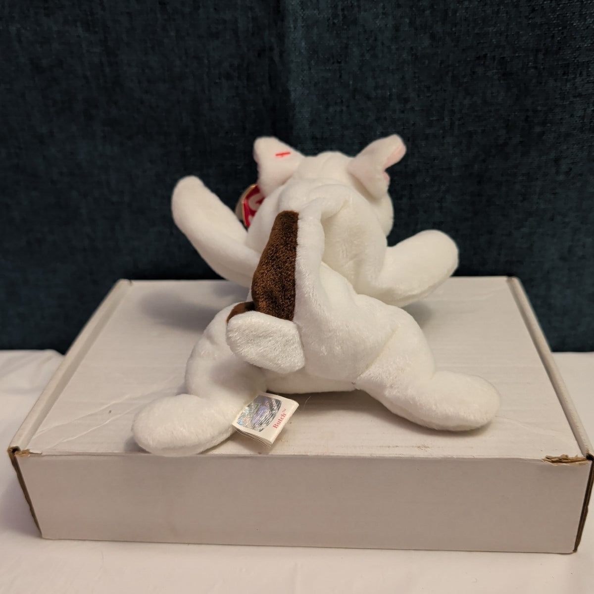 Ty Beanie Baby Butch Bull Terrier Dog 1999 Retired Plush TAG CREASE Clean 4227