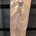 Adorn Beaded Phone Strap Charm Pearl Glass Crystal Y2K Keychain New Card
