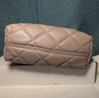 Studio Badgley Mischka Quilted Mini Tote Taupe Vegan Leather NWT