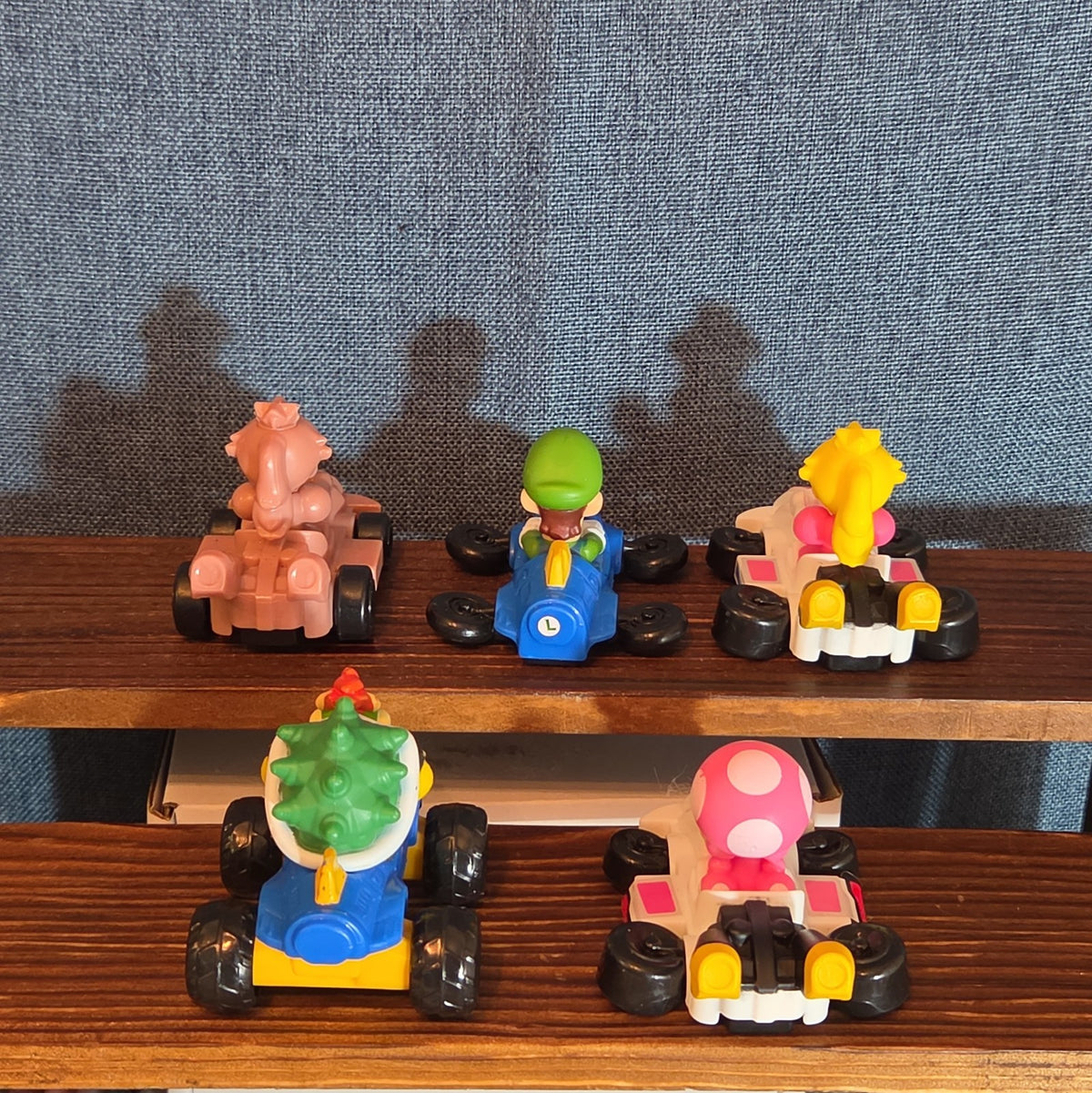 McDonalds Super Mario Kart Happy Meal Toy Lot 5 Luigi Bowser Peach