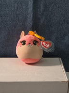 TY Roxie the Fox Squish-A-Boos Mini 3" Clip Plush MWMT with Tag Protector NEW
