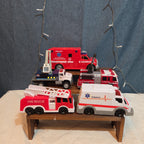 Unbranded Fire Rescue Ambulance Truck Lot 5 Plastic Toy Vehicles