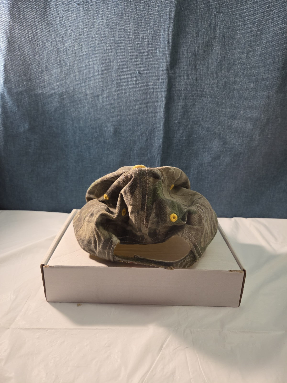 NASCAR Sprint Cup Series Camo Hat Yellow Underbill Adjustable Racing Cap Vintage