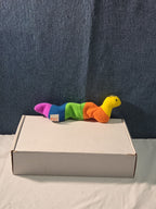 Ty Beanie Baby Inch the Inchworm 1995 Rainbow Plush Yarn Antennae Clean NO TAG