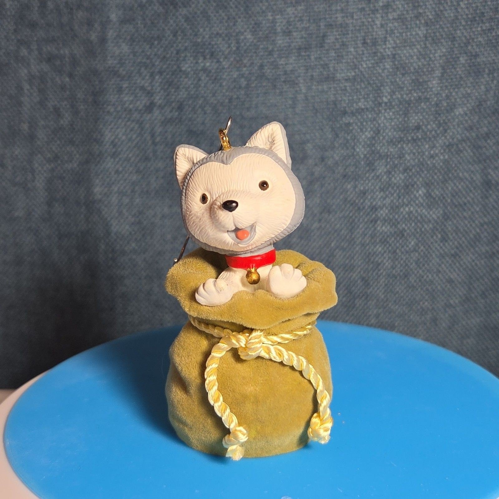 Hallmark Keepsake Jingle Husky Pup Sack Ornament 2011
