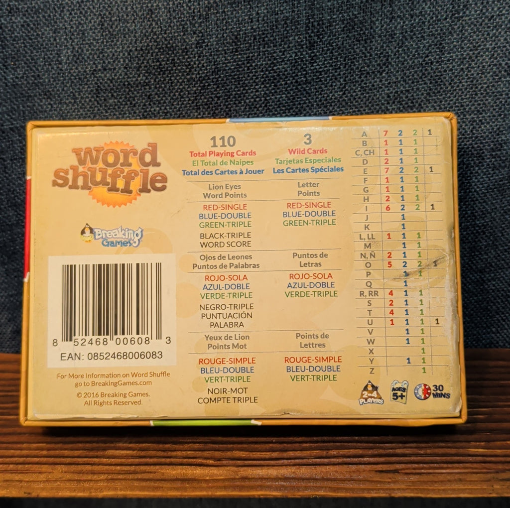 Breaking Games Word Shuffle Card Game 2016 Complete 852468006083