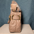 Studio Badgley Mischka Quilted Mini Tote Taupe Vegan Leather NWT
